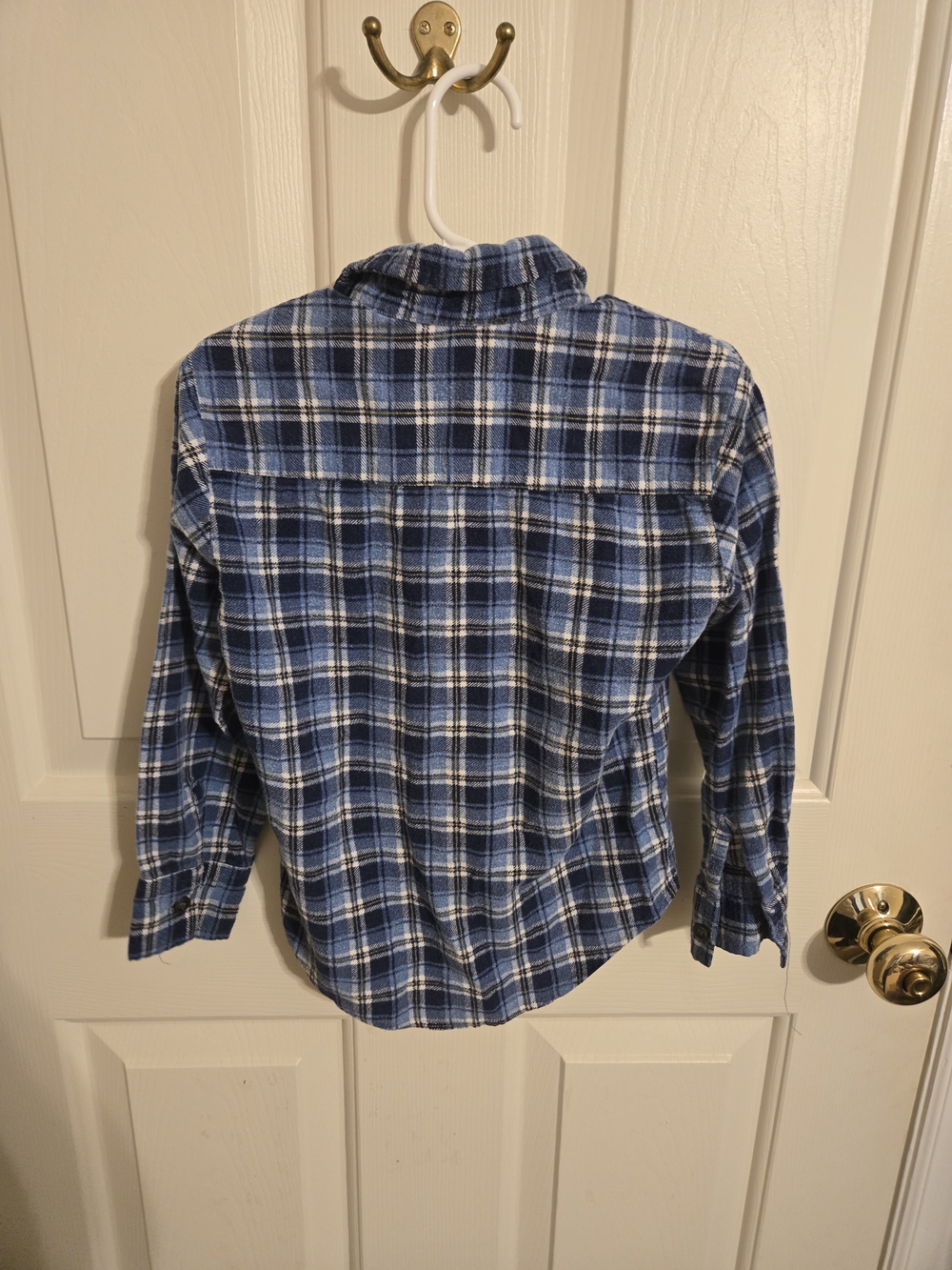 Boys Blue Plaid Button-Down Shirt by - Picture 3 of 3